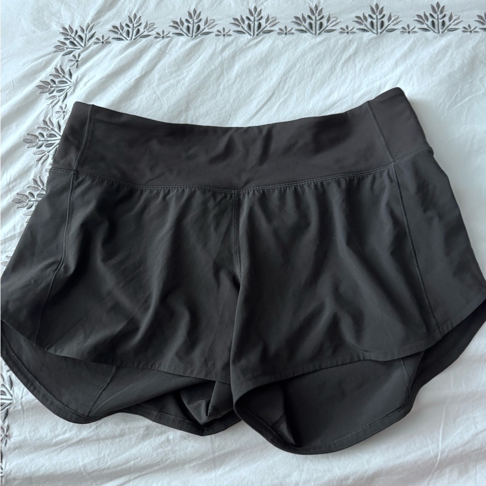 Lululemon Speed Up Graphite Grey Shorts Size 8